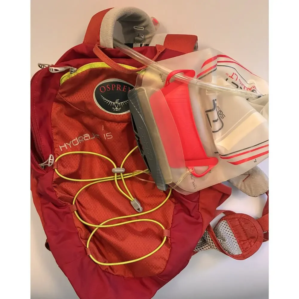 Osprey Kids HydraJet 15 Hydration Pack Backpack Red w/ 1.5L Hydraulics Reservoir